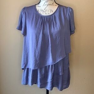 FREE with purchase! Hazel ‘Yolandi’ ruffle tiered overlay blouse top S